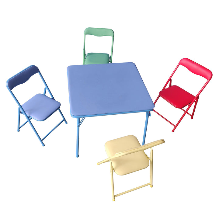 Plastic Development Group 5 Piece Kids Table & Chair Set, Multicolor (Open Box) - VMInnovations