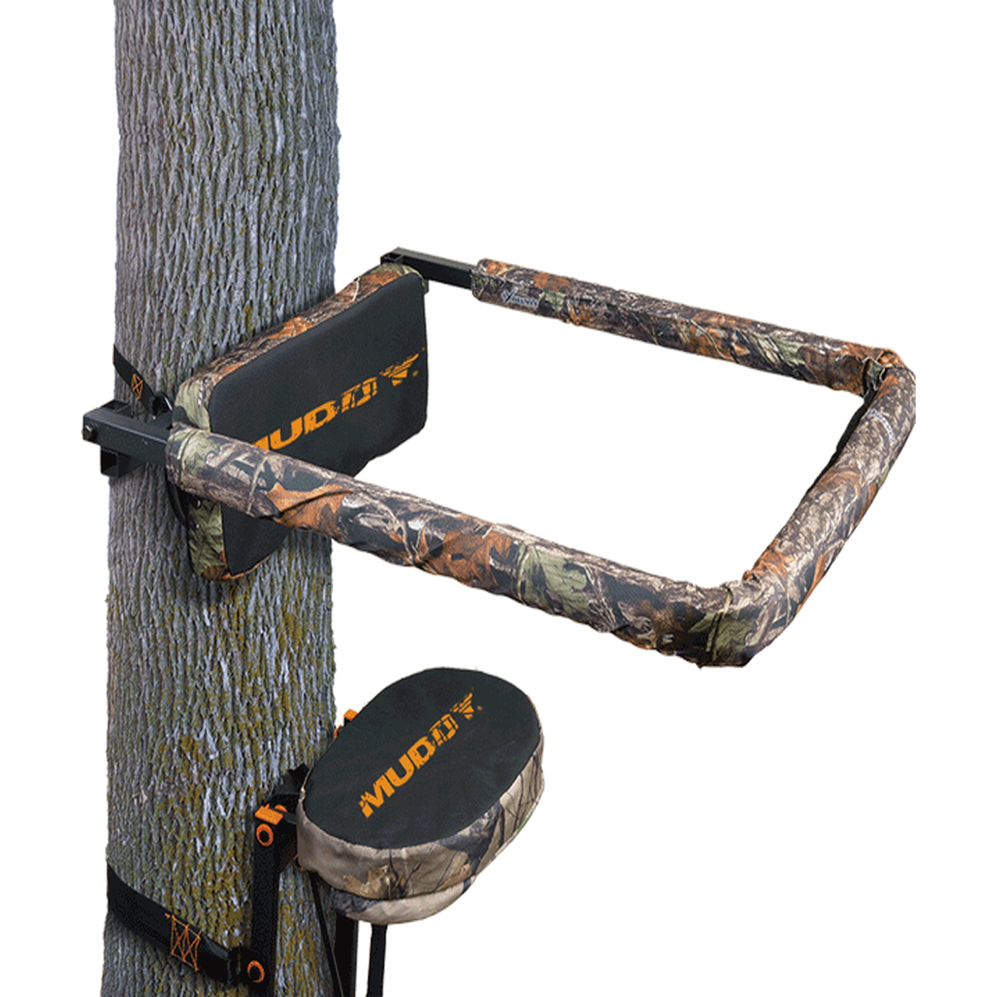 Muddy The Boss XL Hang On Hunting Tree Stand and Flip Up Shooting Rail Rest - VMInnovations