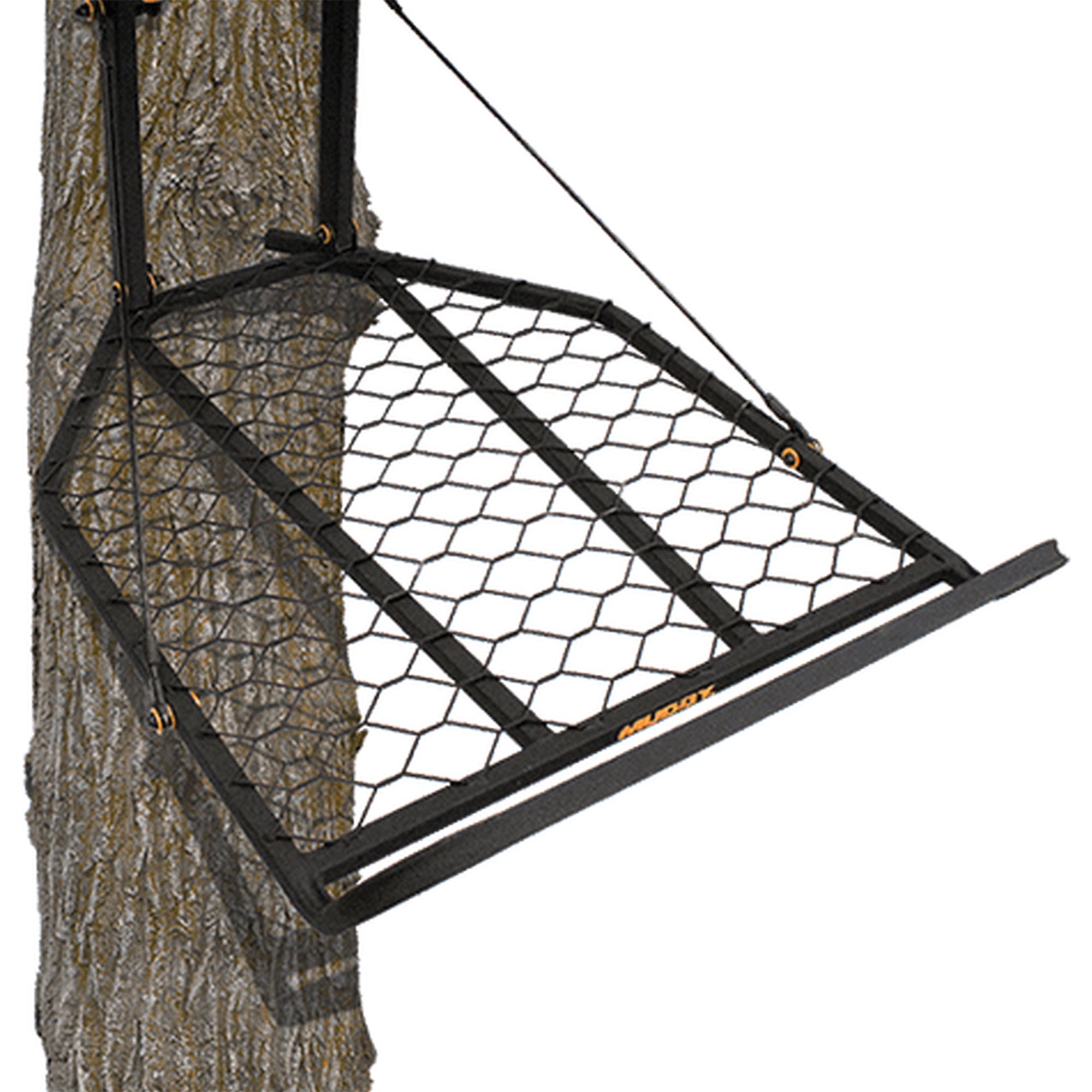 Muddy The Boss XL Hang On Hunting Tree Stand and Flip Up Shooting Rail Rest - VMInnovations