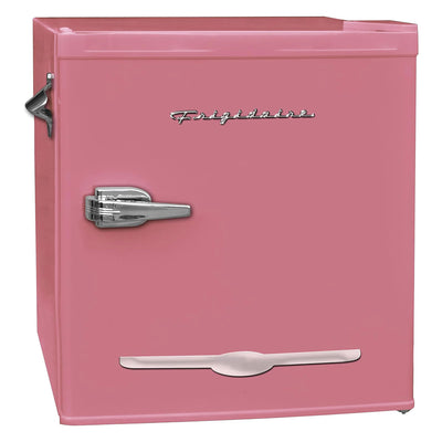 Frigidaire 1.6 Cubic Foot Retro Bar Mini Fridge with Freezer, Pink (Open Box)