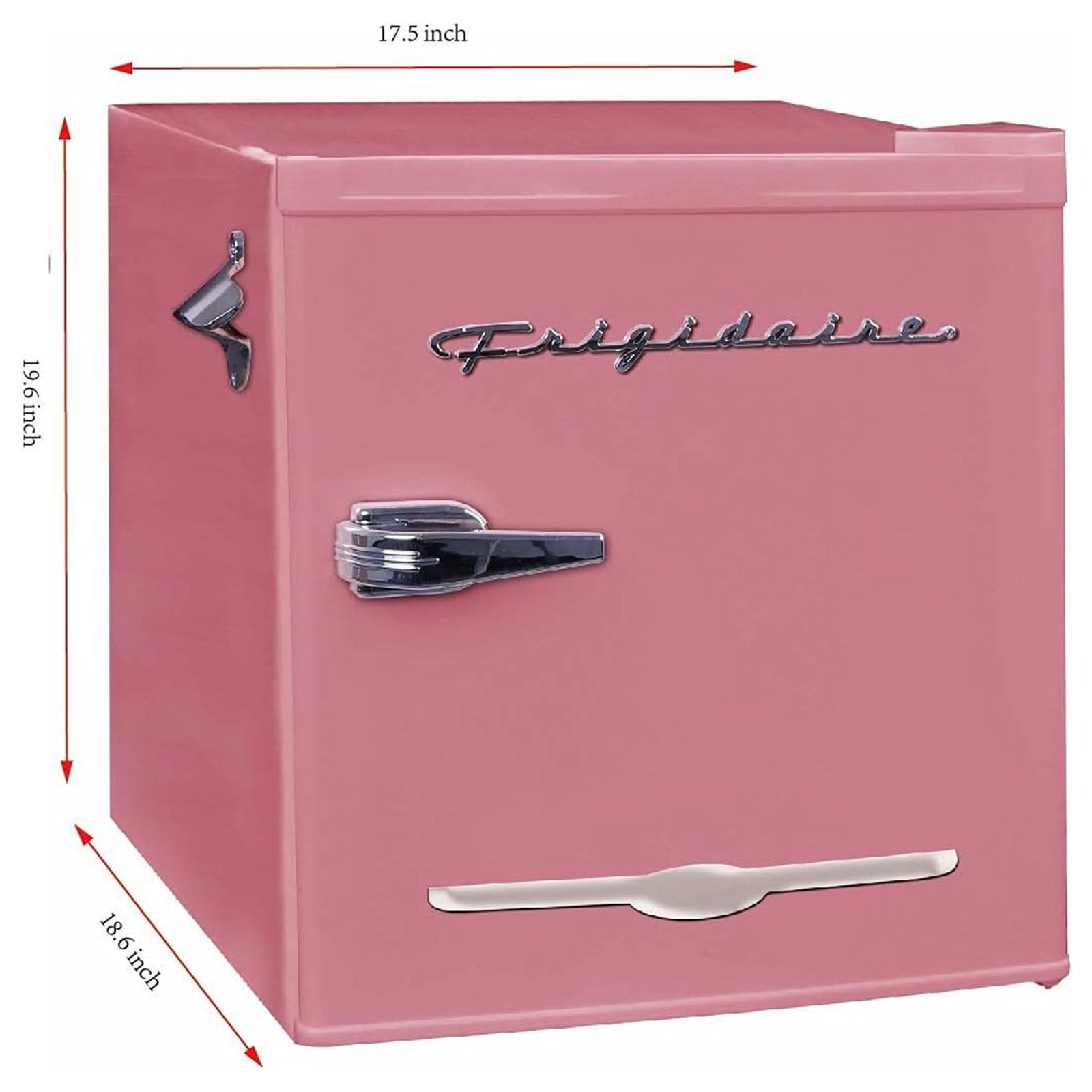 Frigidaire 1.6 Cubic Foot Retro Bar Mini Fridge with Freezer, Pink (Open Box) - VMInnovations