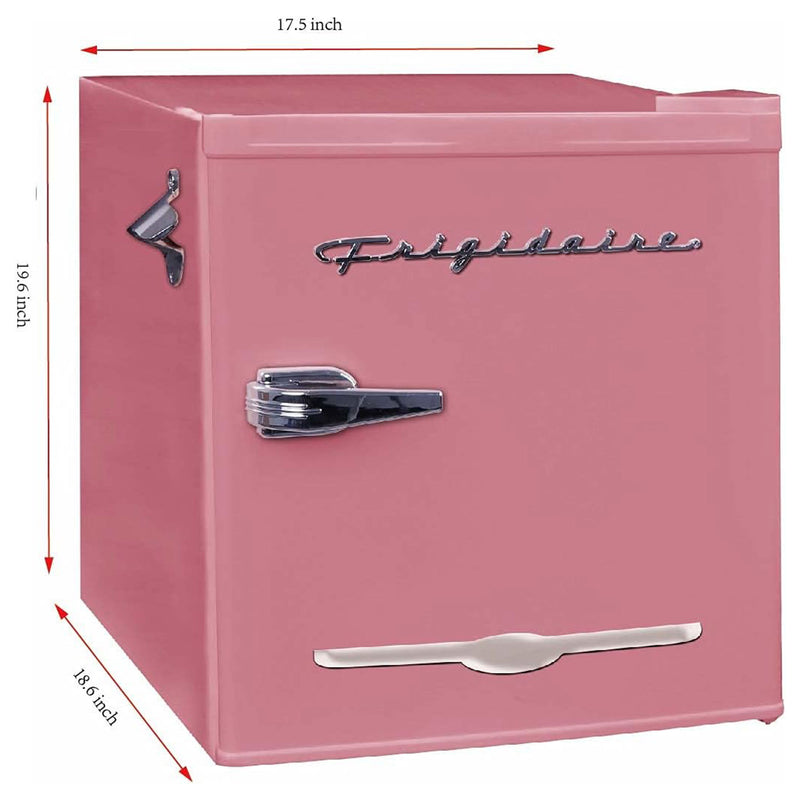 Frigidaire 1.6 Cubic Foot Countertop Retro Mini Fridge with Freezer, Pink (Used)