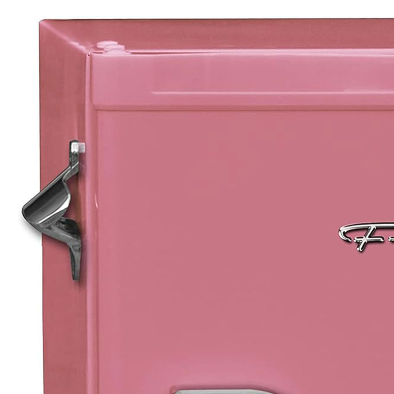 Frigidaire 1.6 Cubic Foot Countertop Retro Bar Mini Fridge with Freezer, Pink