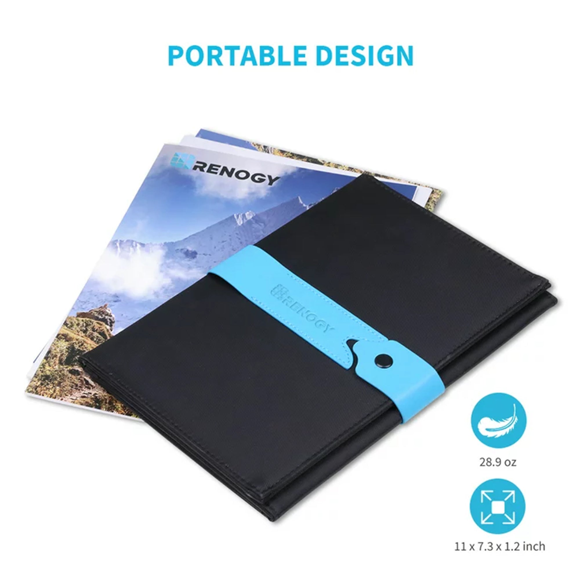 Renogy E.FLEX 21 Watt Foldable Waterproof Solar Panel with Kickstand, Black - VMInnovations