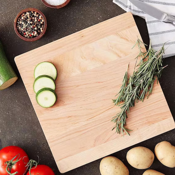 John Boos Chop N Slice Small Maple Wood Edge Grain Cutting Board, 10" x 10" x 1"