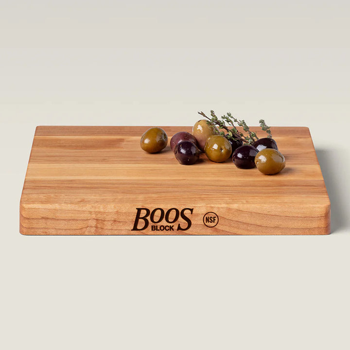 John Boos Chop N Slice Small Maple Wood Edge Grain Cutting Board, 10" x 10" x 1"