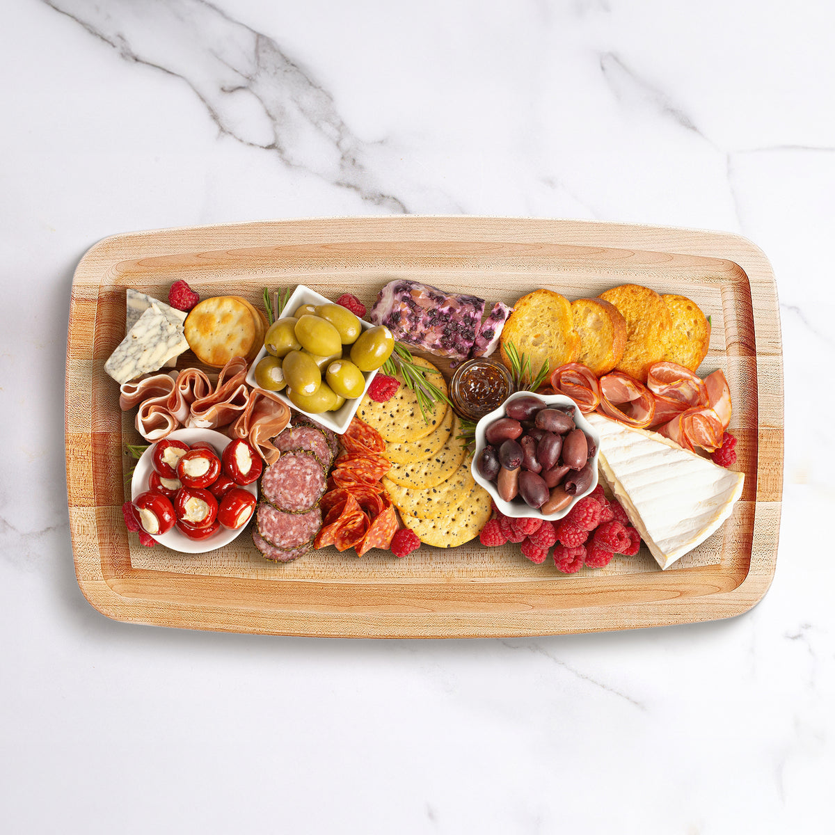 John Boos Large Maple Wood Edge Grain Kitchen Cutting Board, 18"x11"x1.5" (Used)