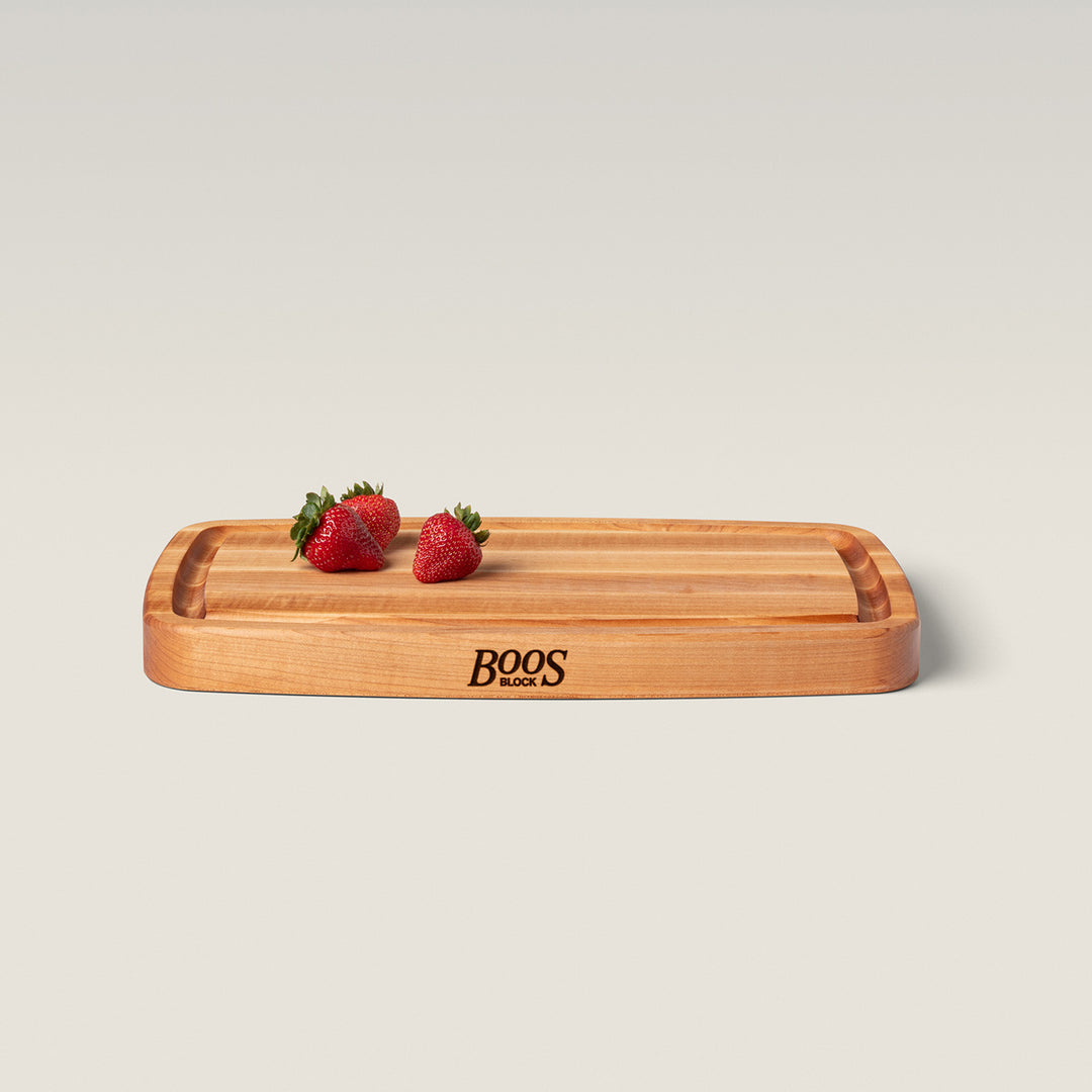 John Boos Large Maple Wood Edge Grain Kitchen Cutting Board, 18" x 11" x 1.5"