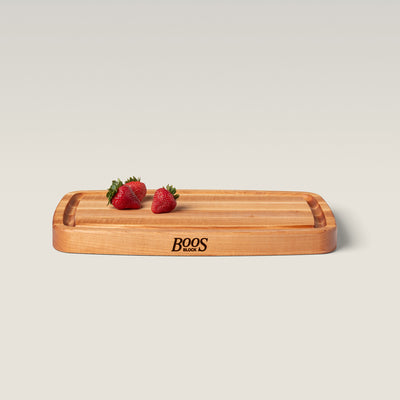 John Boos Large Maple Wood Edge Grain Kitchen Cutting Board, 18"x11"x1.5" (Used)