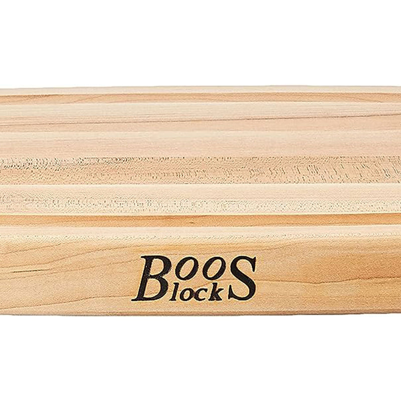 John Boos Large Maple Wood Edge Grain Kitchen Cutting Board, 18" x 11" x 1.5"