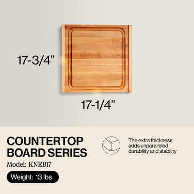 John Boos Countertop Reversible Wood Cutting Board with Juice Groove, Maple - VMInnovations
