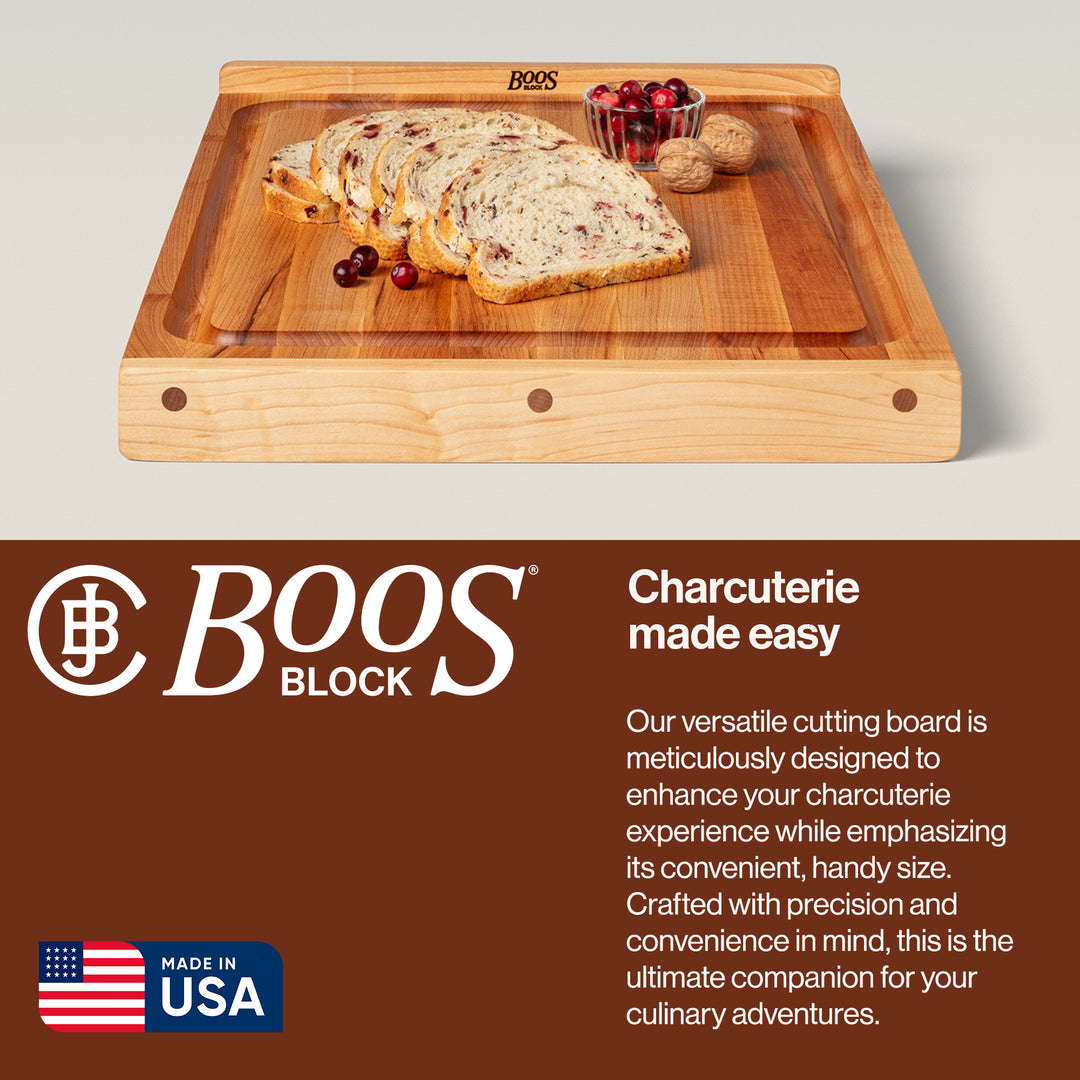 John Boos Countertop Reversible Wood Cutting Board with Juice Groove, Maple - VMInnovations
