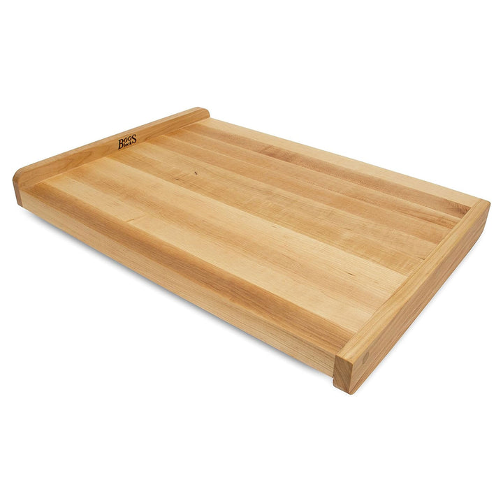 John Boos Countertop Reversible Wood Cutting Board with Juice Groove, Maple
