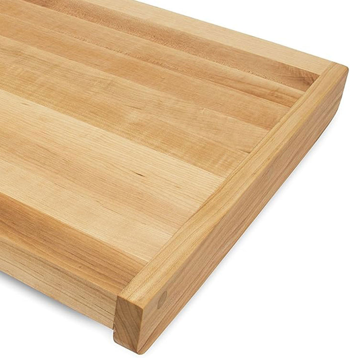 John Boos Countertop Reversible Wood Cutting Board with Juice Groove, Maple