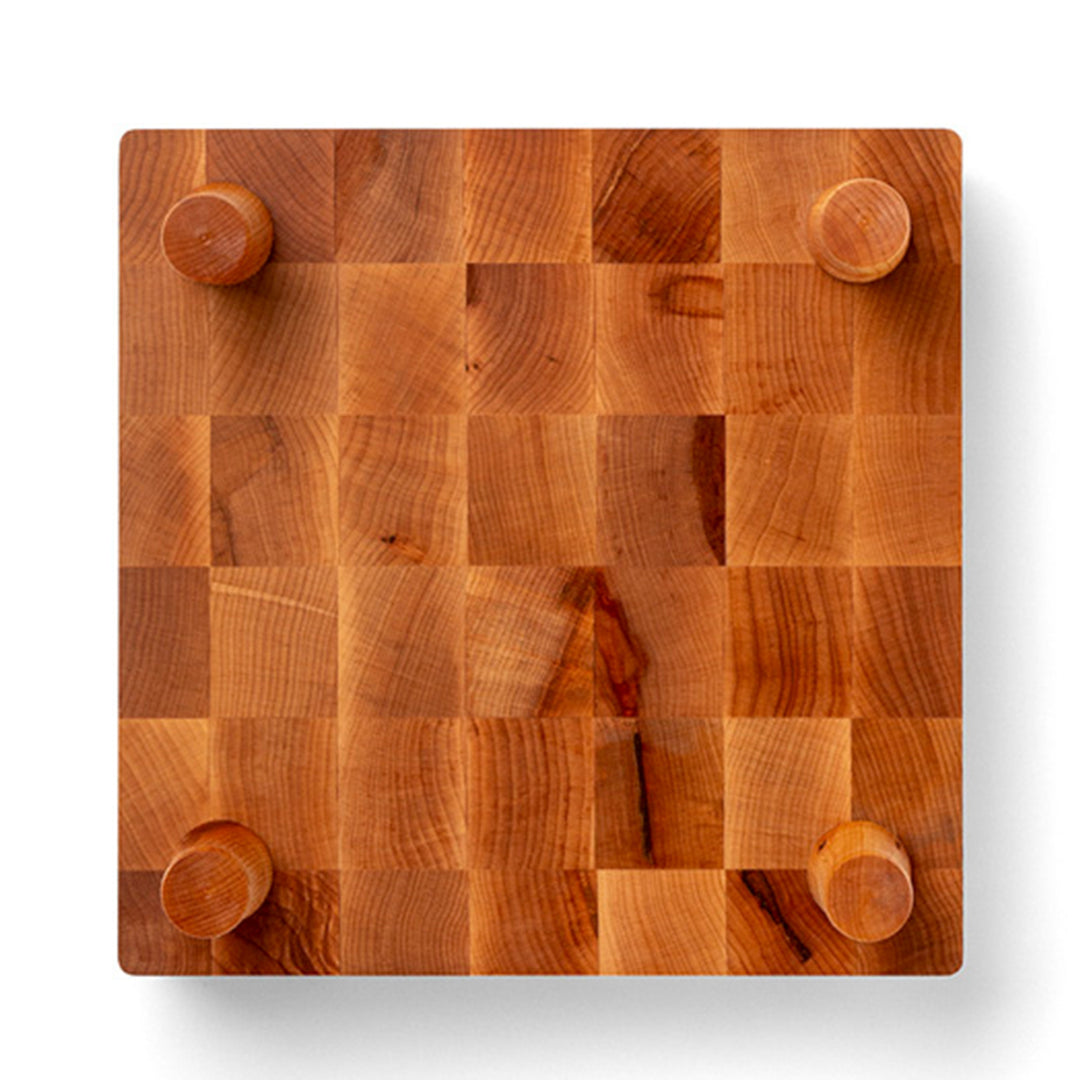 John Boos MC Series Square Wood Cutting Board with Feet, 12" x 12", Maple - VMInnovations