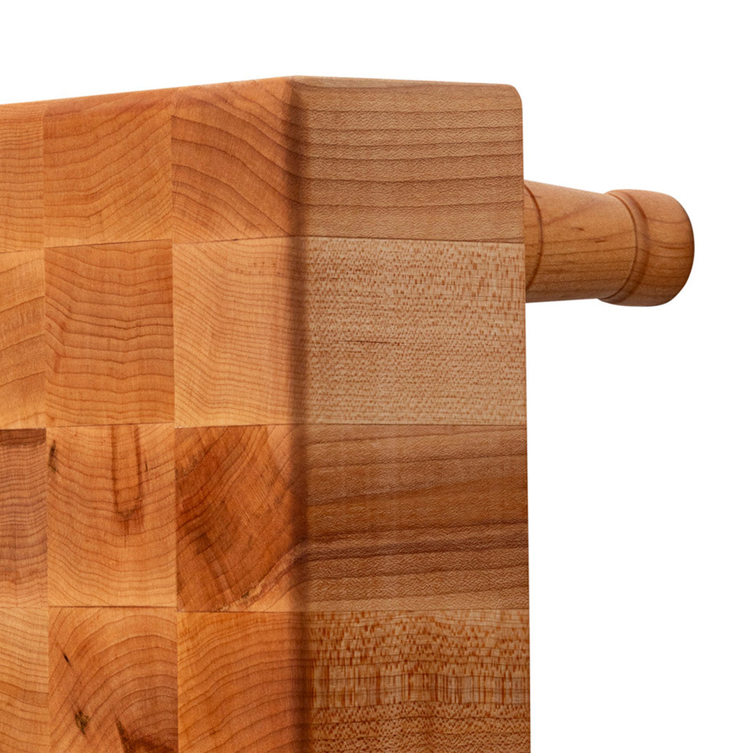 John Boos MC Series Square Wood Cutting Board with Feet, 12" x 12", Maple - VMInnovations