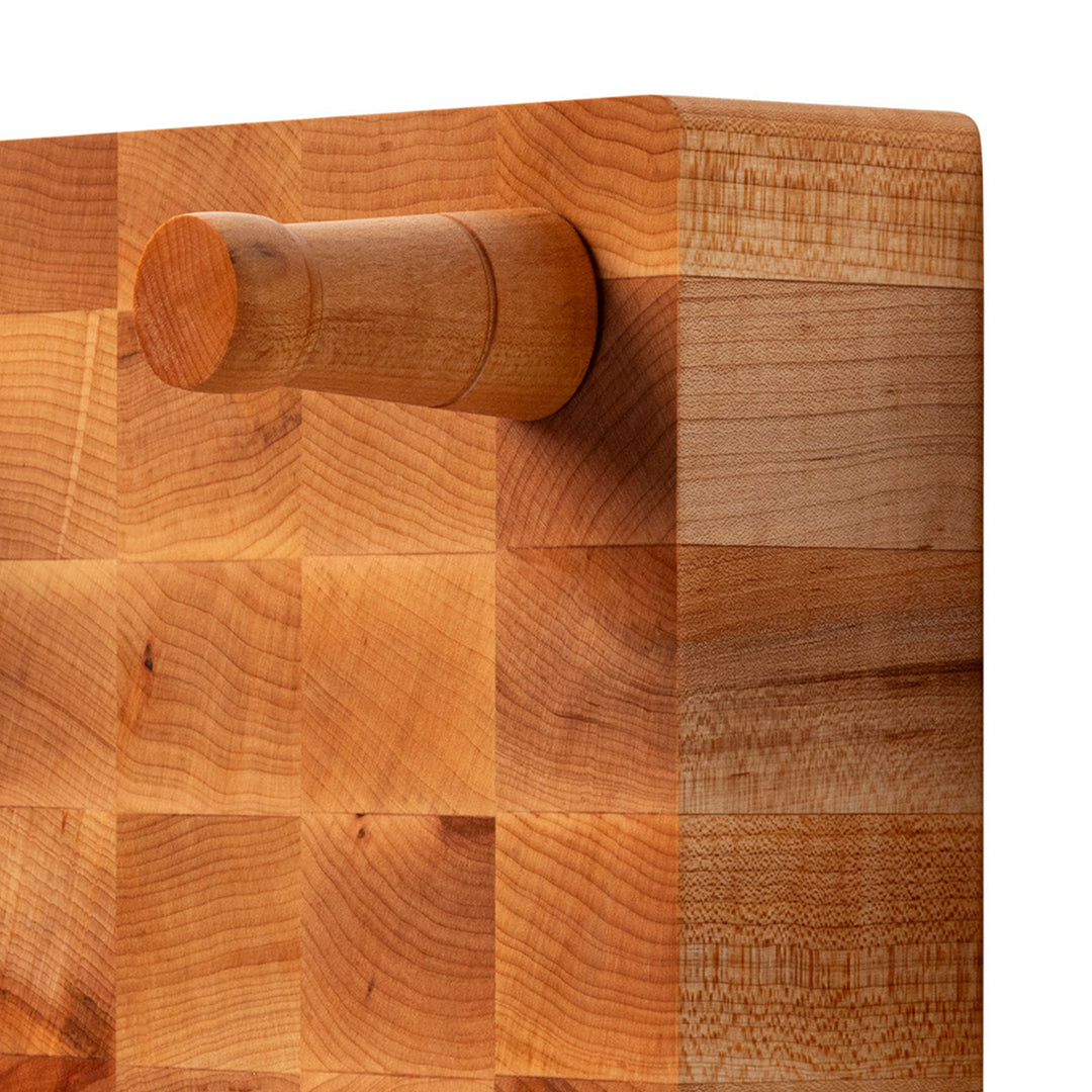 John Boos MC Series Square Wood Cutting Board with Feet, 12" x 12", Maple - VMInnovations
