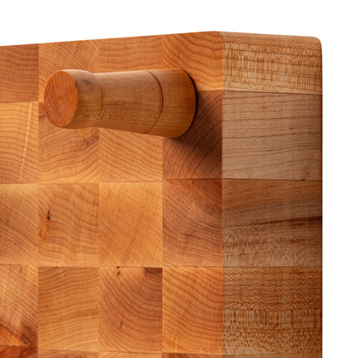 John Boos MC Series Square Wood Cutting Board with Feet, 12" x 12", Maple - VMInnovations