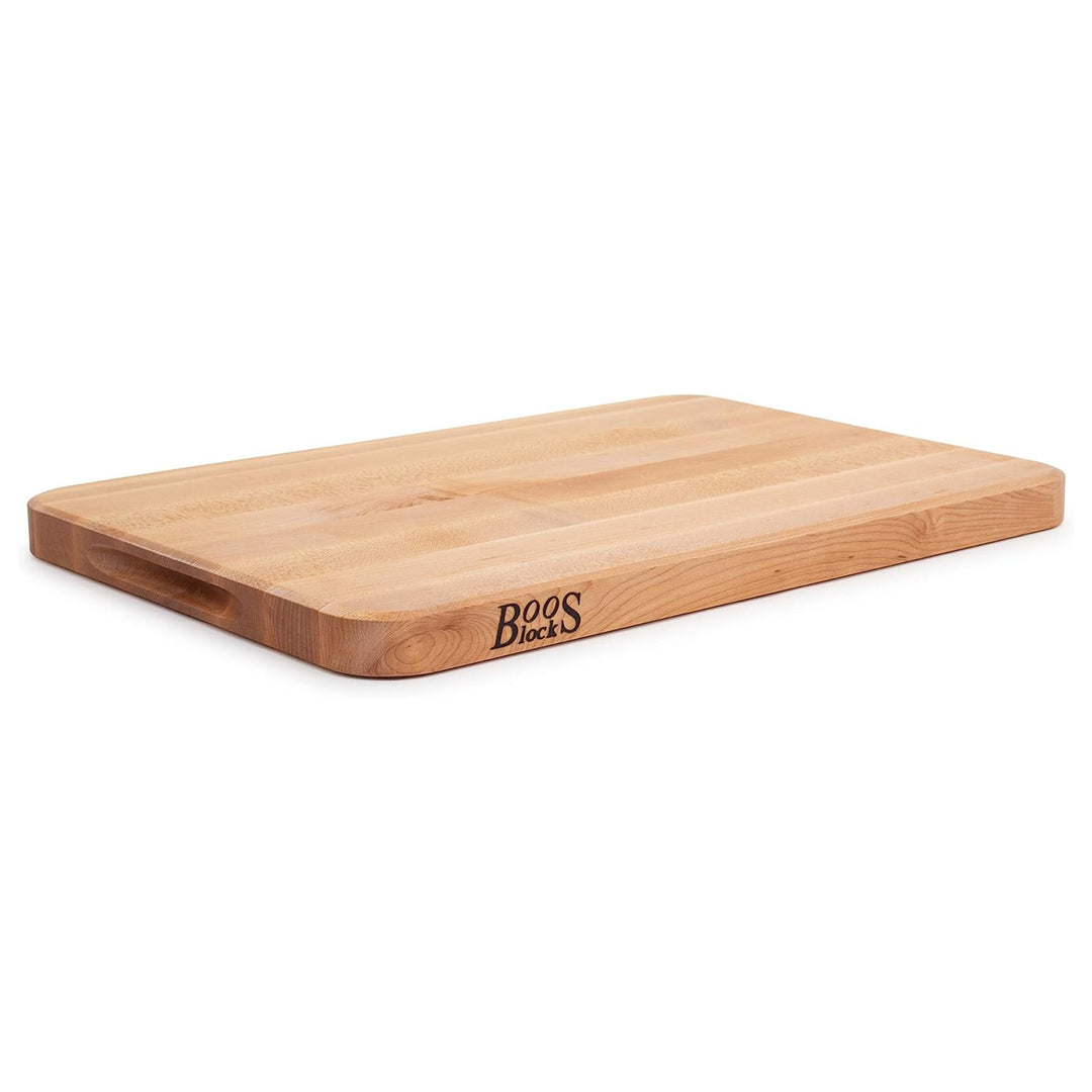 John Boos Chop N Slice Large Maple Wood Edge Grain Cutting Board, 20"x14"x1.25"