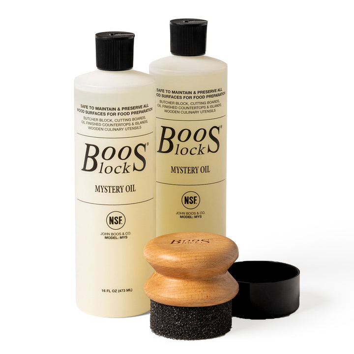 John Boos Block 32 fl oz Oil & Applicator Cutting Board Care Set (Open Box)