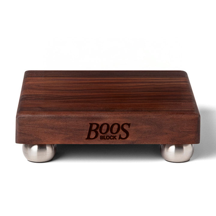 John Boos Small Walnut Wood Edge Grain Cutting Board for Kitchen, 9" x 9" x 1.5" - VMInnovations