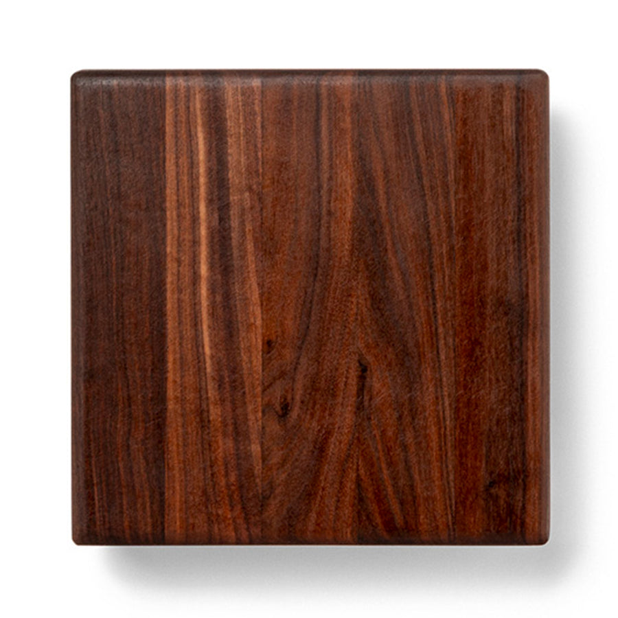 John Boos Small Walnut Wood Edge Grain Cutting Board for Kitchen, 9" x 9" x 1.5" - VMInnovations