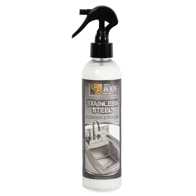 John Boos All Natural 8 Ounce Bottle Stainless Steel Surface Cleaner and Polish