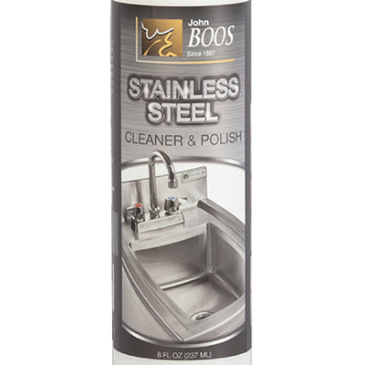 John Boos All Natural 8 Ounce Bottle Stainless Steel Surface Cleaner and Polish