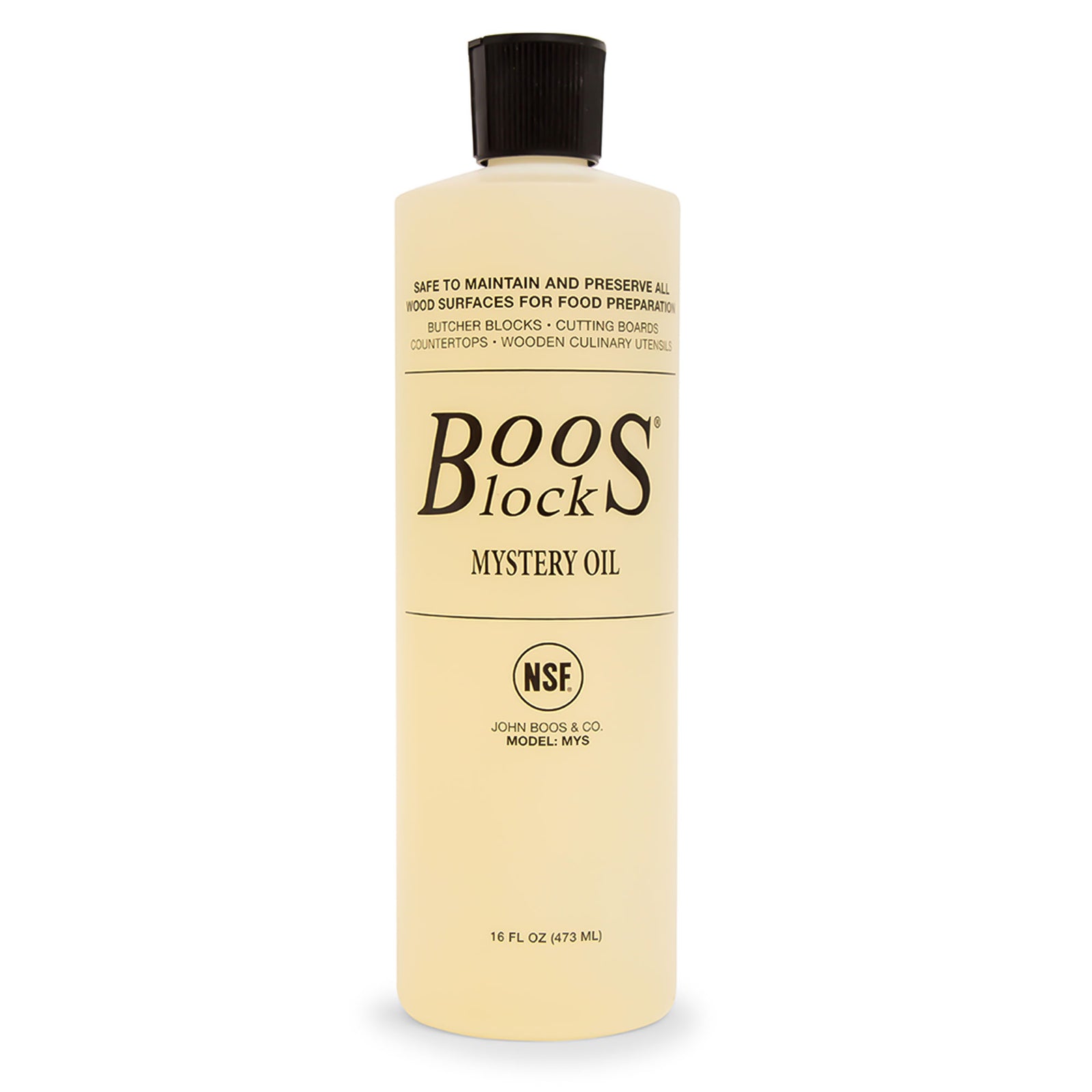 John Boos Mystery Oil, 16 Oz All Natural Moisture Care for Wood Cutting Boards - VMInnovations