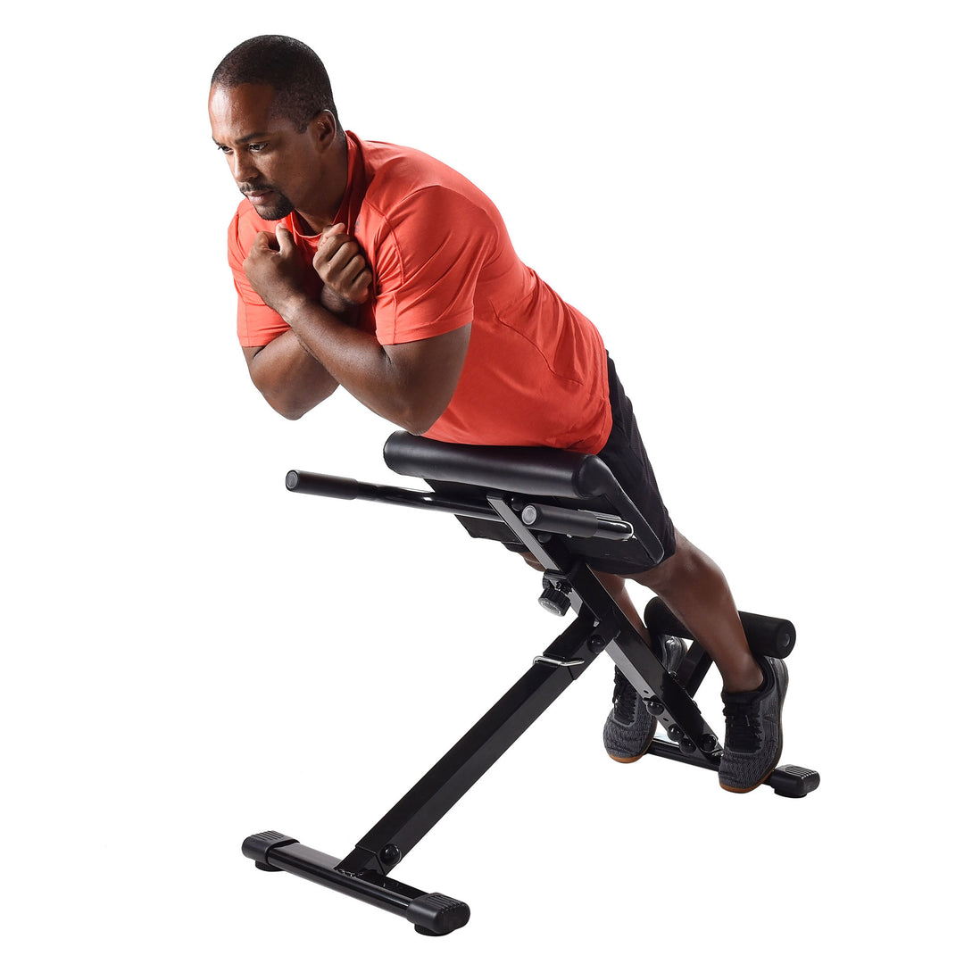 Stamina X Adjustable Ab Back Core Strength Exercise Fitness Hyperextension Bench