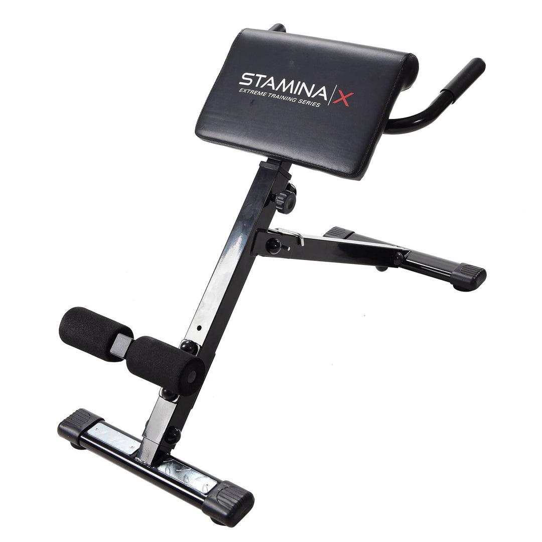 Stamina X Adjustable Ab Back Core Strength Hyperextension Bench (Open Box)