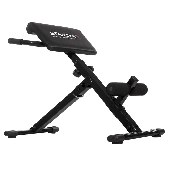 Stamina X Adjustable Ab Back Core Strength Hyperextension Bench (Open Box)
