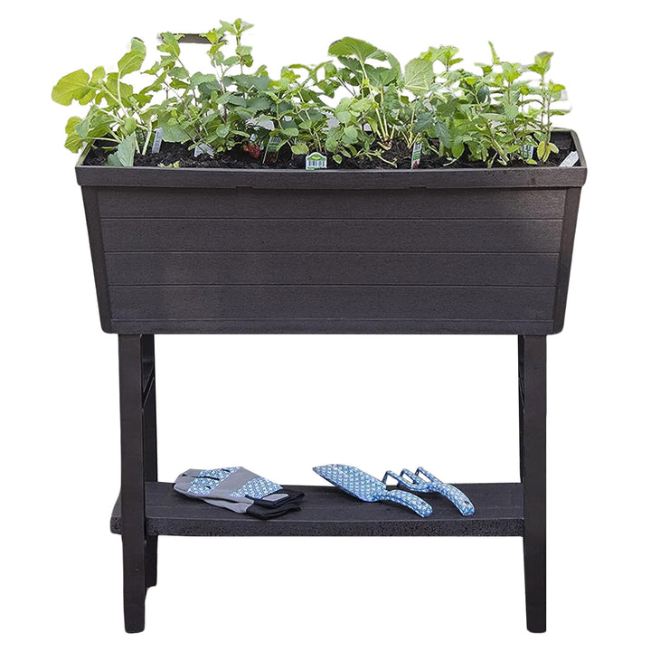 Polymer Outdoor Products 14.5" L x 32.25" W x 31.12" H Garden Bed, Brown (Used)