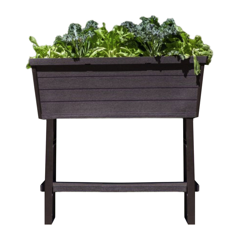 Polymer Products 14.5" L x 32.25" W x 31.12" H Raised Garden Bed,Brown(Open Box)