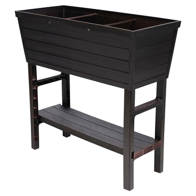 Polymer Products 14.5" L x 32.25" W x 31.12" H Raised Garden Bed,Brown(Open Box) - VMInnovations