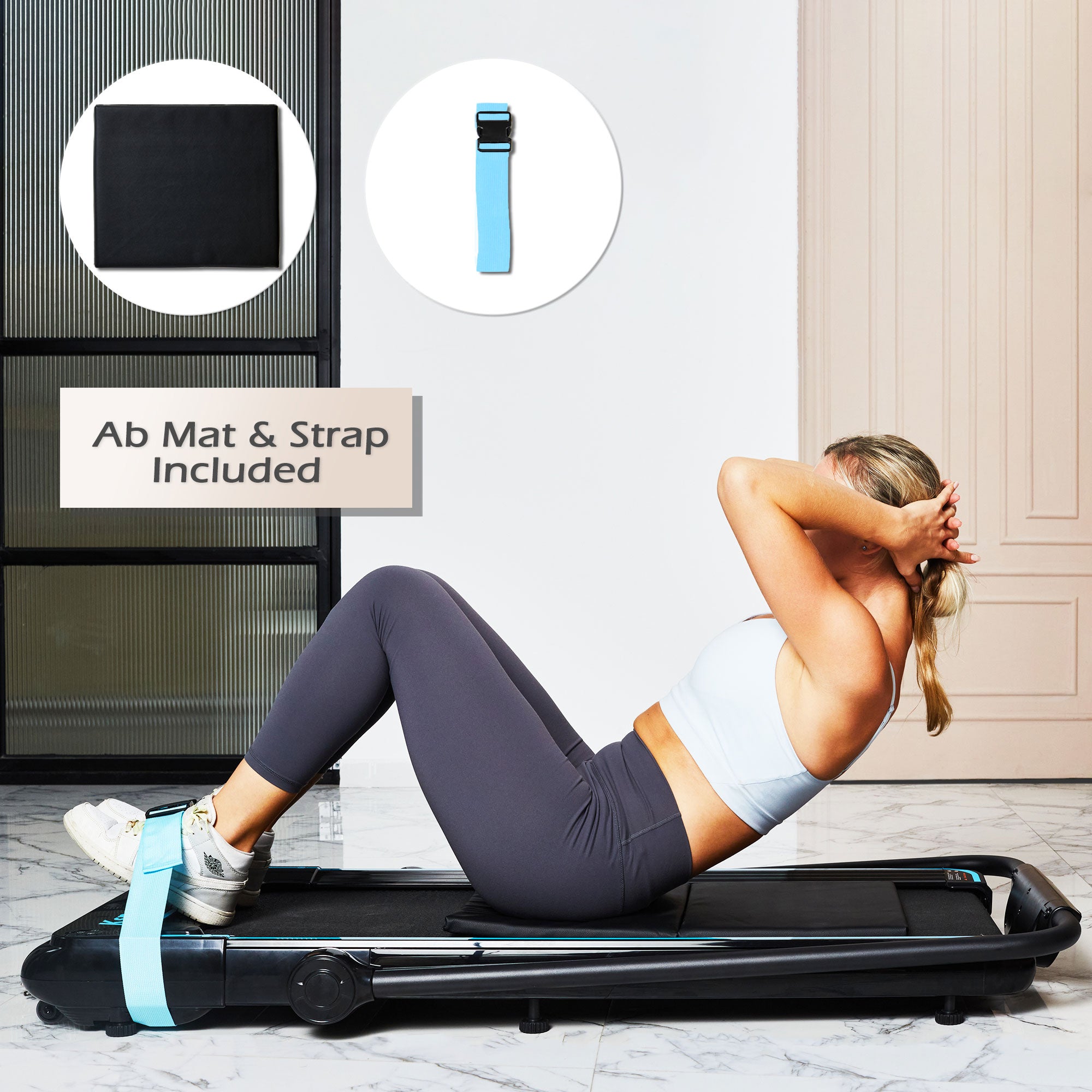 Ksports Handle Dual Display Walking Pad Motor, with Device Holder (Open Box) - VMInnovations