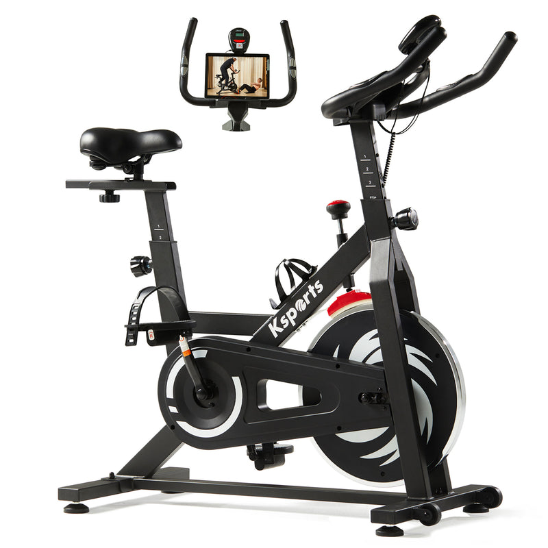 Ksports Home Wool Resistance Exercise Stationary Bike w/LCD Screen(Open Box)