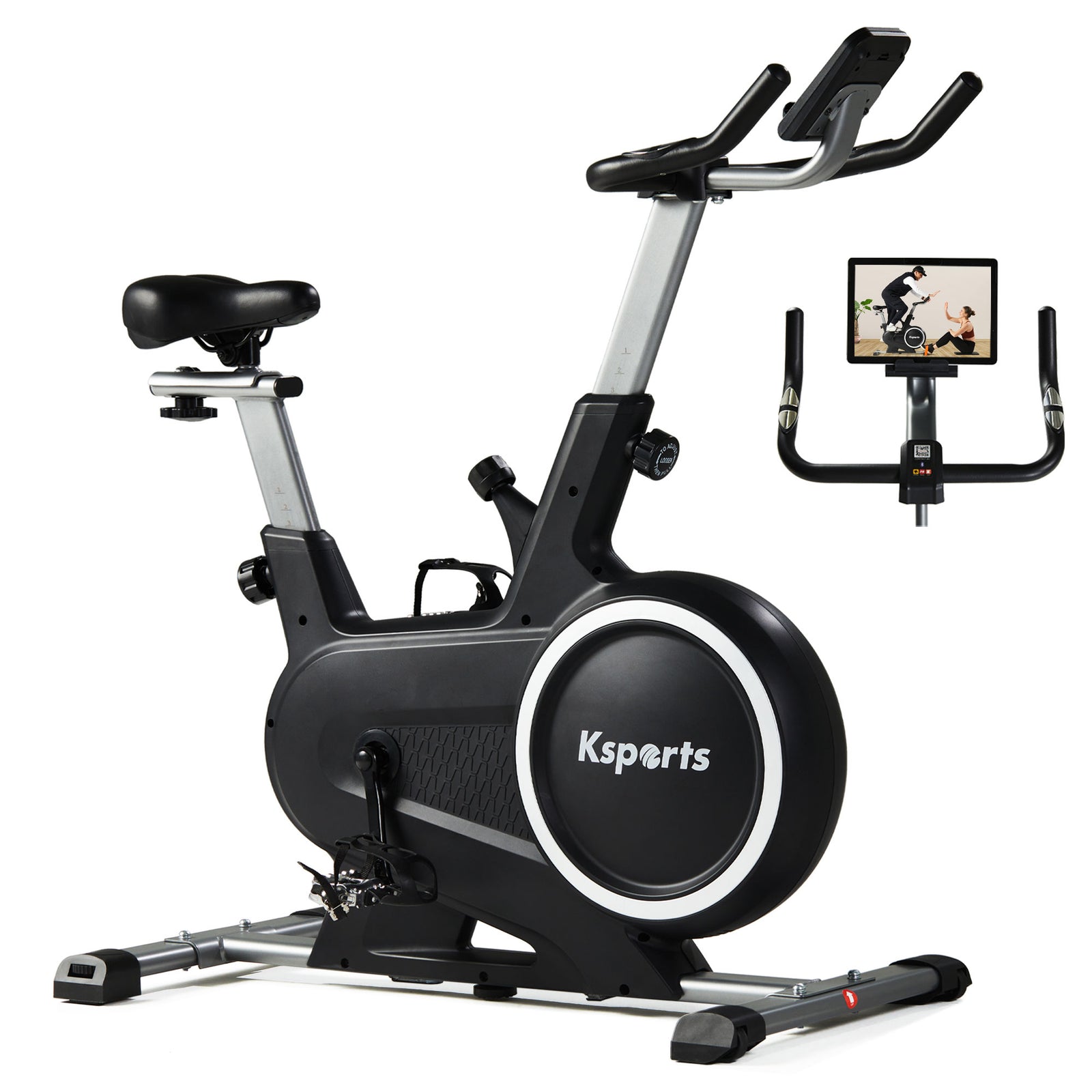 Ksports Home Magnetic Resistance Exercise Stationary Workout Bike w/ LCD Screen - VMInnovations