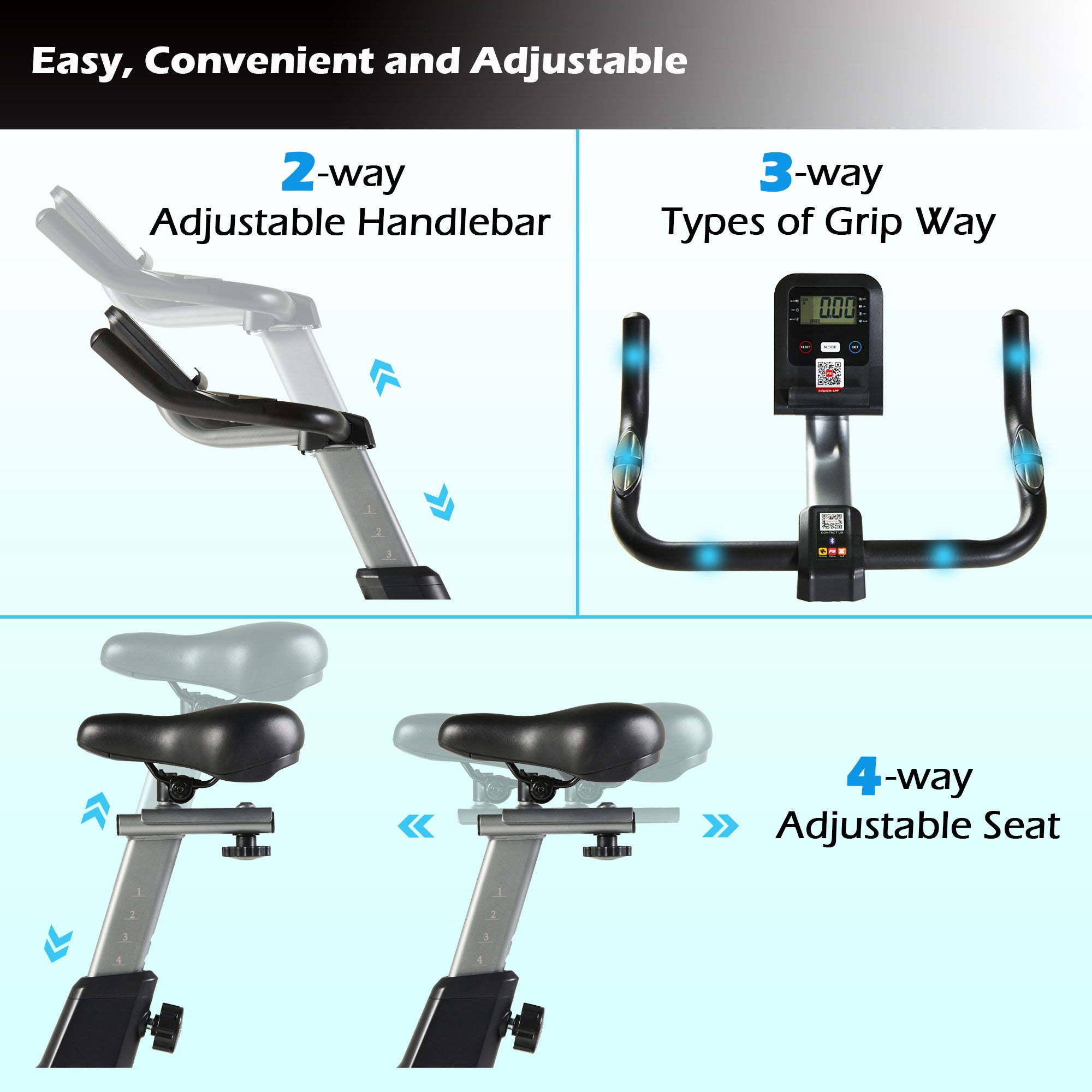 Ksports Home Magnetic Resistance Exercise Stationary Workout Bike w/ LCD Screen - VMInnovations