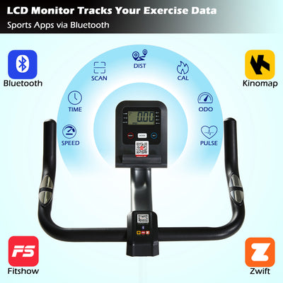 Ksports Home Magnetic Resistance Exercise Stationary Workout Bike w/ LCD Screen - VMInnovations