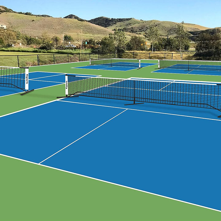 Ksports 22' Pickleball Net with LED Shuttlecock, Bag & 2 Balls, White (Open Box) - VMInnovations