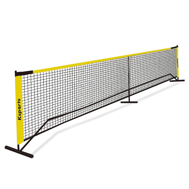 Ksports Pickleball Set 22' Net, LED Shuttlecocks, Carry Bag & Game Balls, Yellow