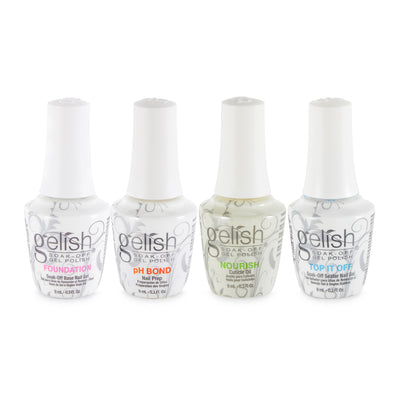 Gelish Mini Fantastic 4 9ml Essentials Collection Gel Nail Polish Kit, (12 Pack)