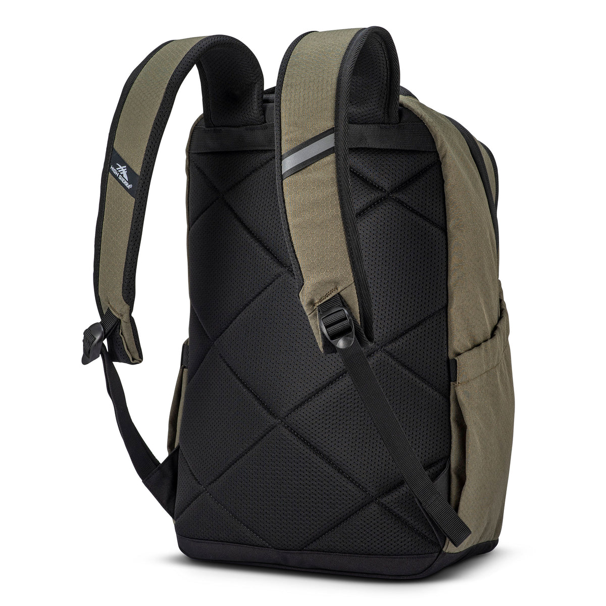 High Sierra Large Backpack with Device Sleeve and Adjustable Straps, Olive Green