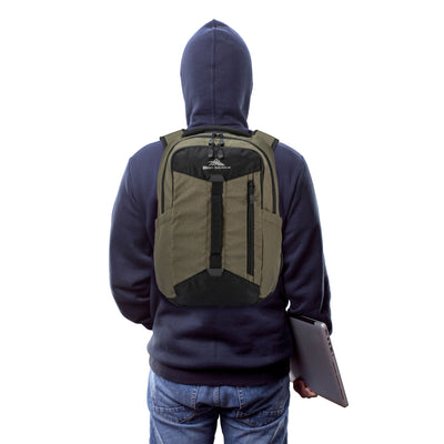 High Sierra Large Backpack w/Device Sleeve & Adjustable Straps,Olive Green(Used) - VMInnovations