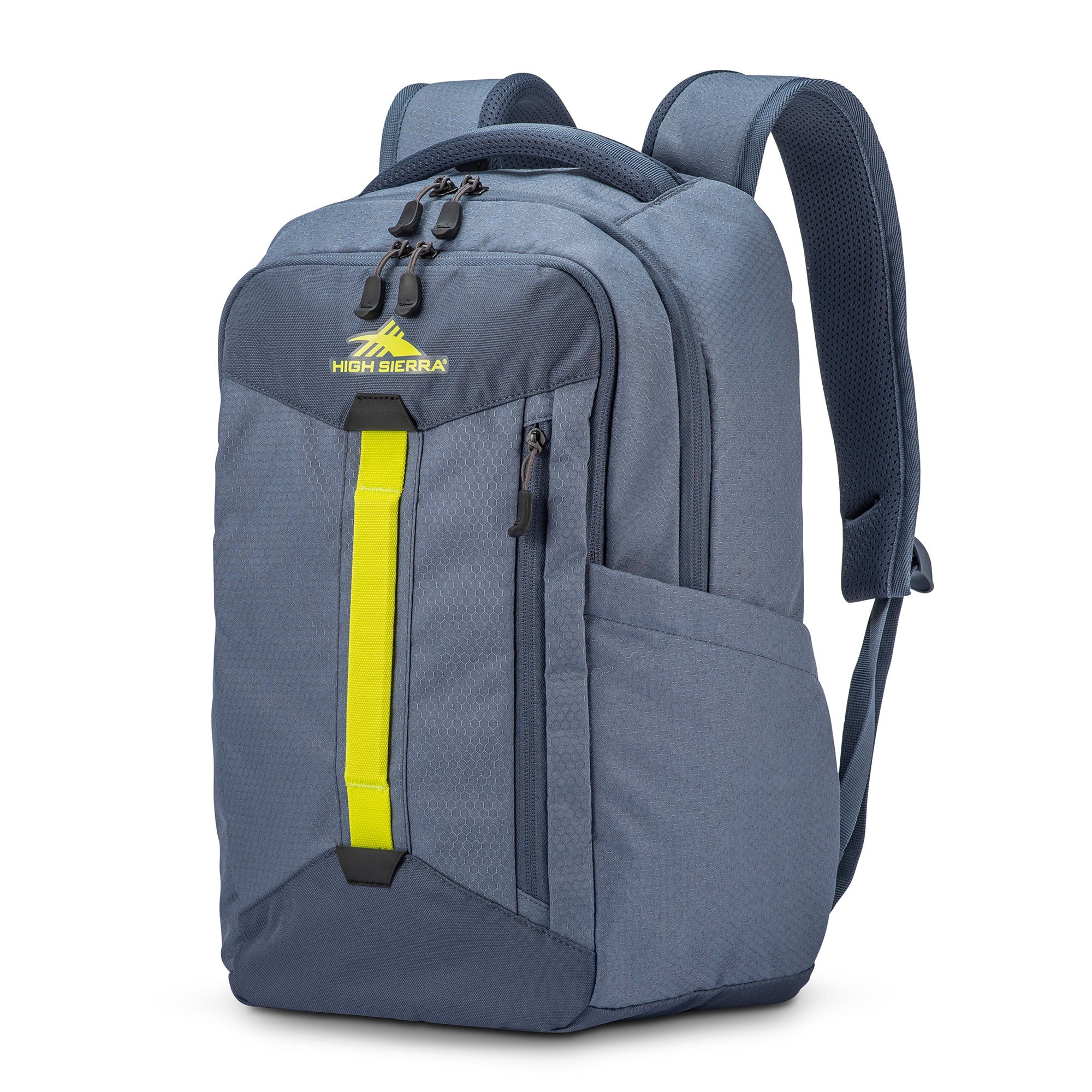 High Sierra Large Backpack with Device Sleeve and Adjustable Straps, Grey Blue