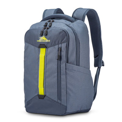 High Sierra Large Backpack with Device Sleeve and Adjustable Straps, Grey Blue