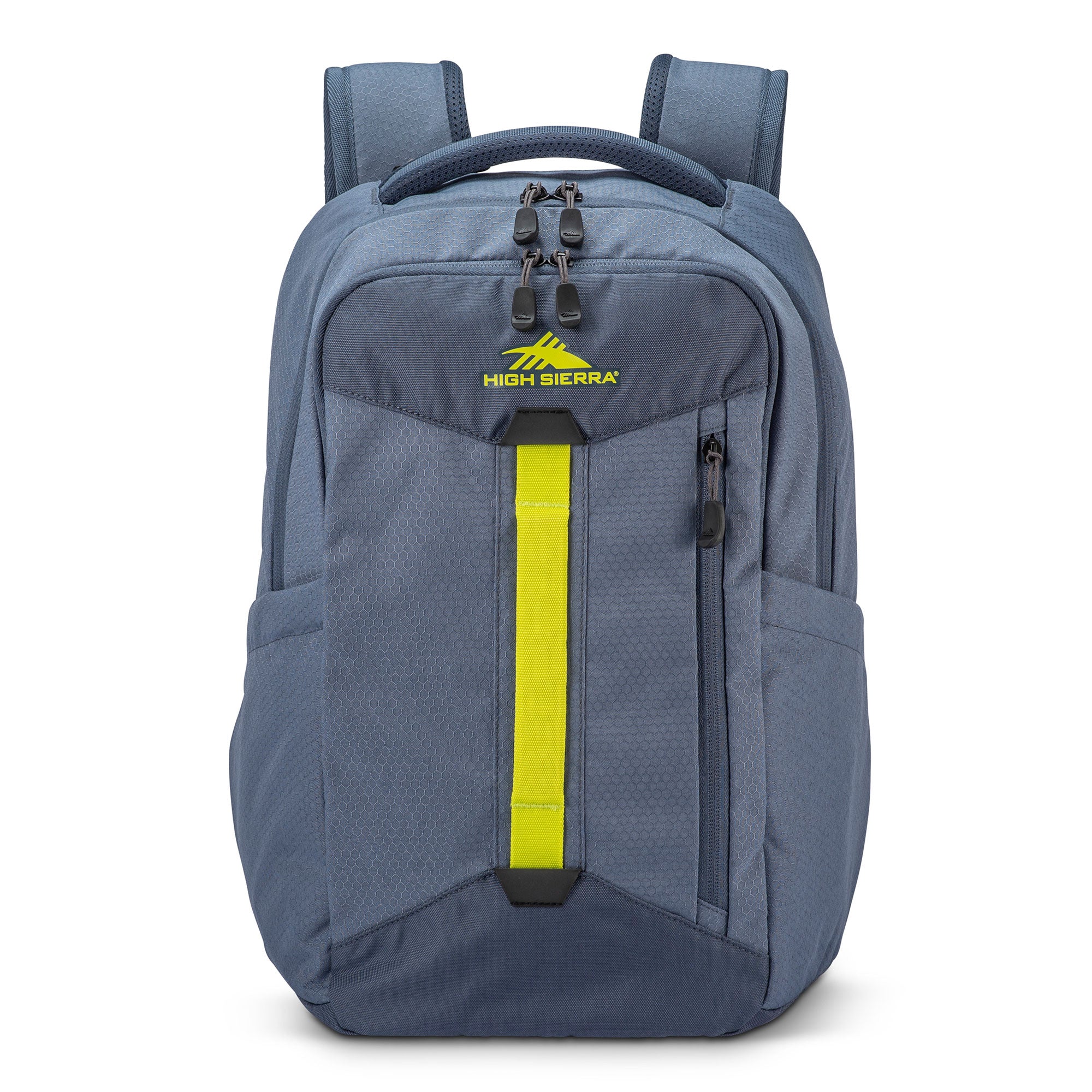 High Sierra Large Backpack with Device Sleeve and Adjustable Straps, Grey Blue