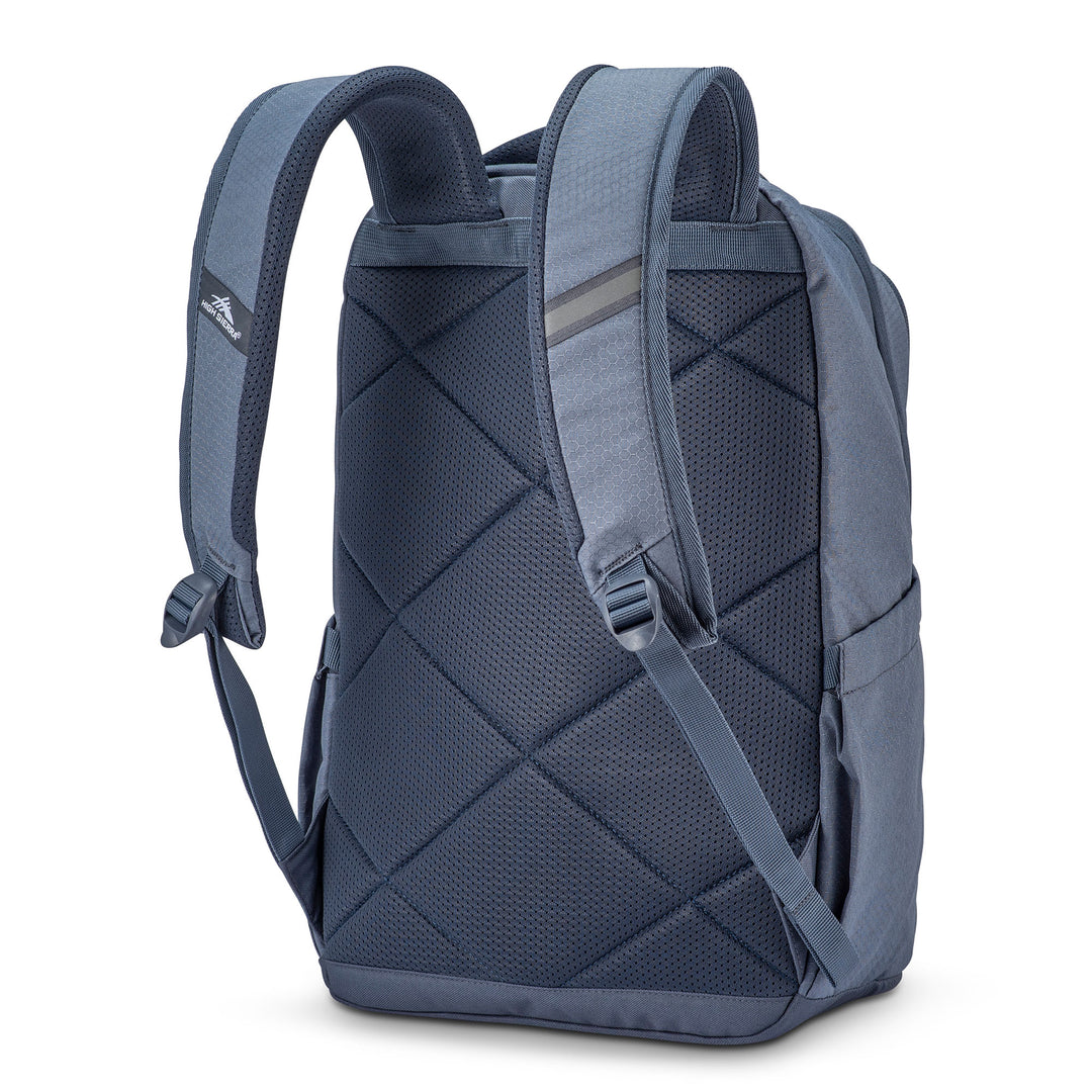 High Sierra Backpack w/ Device Sleeve & Adjustable Straps, Grey Blue (Open Box)