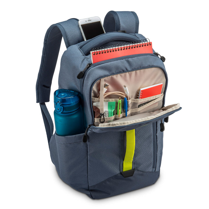 High Sierra Backpack w/ Device Sleeve & Adjustable Straps, Grey Blue (Open Box)